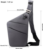 Anti Theft Travel Bag, One Shoulder Large Capacity Cross-body Bag Chest Fashion Lightweight Sling Bags for Travel Sports