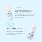 ROUND LAB 1025 Dokdo Hydrating Mini Size Kit (Cleanser, Toner, Ampule, Cream), Deep Hydration for Dry Skin, Daily Skin Care Routine Trial Kit for Moisture Care, Travel Size Gift Set, Korean Skin Care