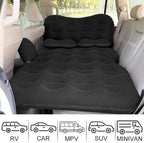 SAYGOGO Inflatable Car Air Mattress Travel Bed - Thickened Car Camping Bed Sleeping Pad with Air Pump 2 Pillows for Car Tent SUV Sedan Pickup Back Seat - Black