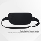 Slim RFID Blocking Money Belt for Travel - Anti-Theft Hidden Passport Holder Waist Wallet with Secure Pouch for Cash, Credit Cards & Phone Safe (Black)
