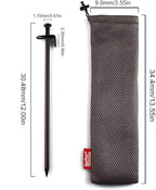 Heavy Duty Steel Tent Stakes - Tarp Pegs Camping Stakes for Outdoor Camping Canopy and tarp, 12 inch 8/10/12PC Pack