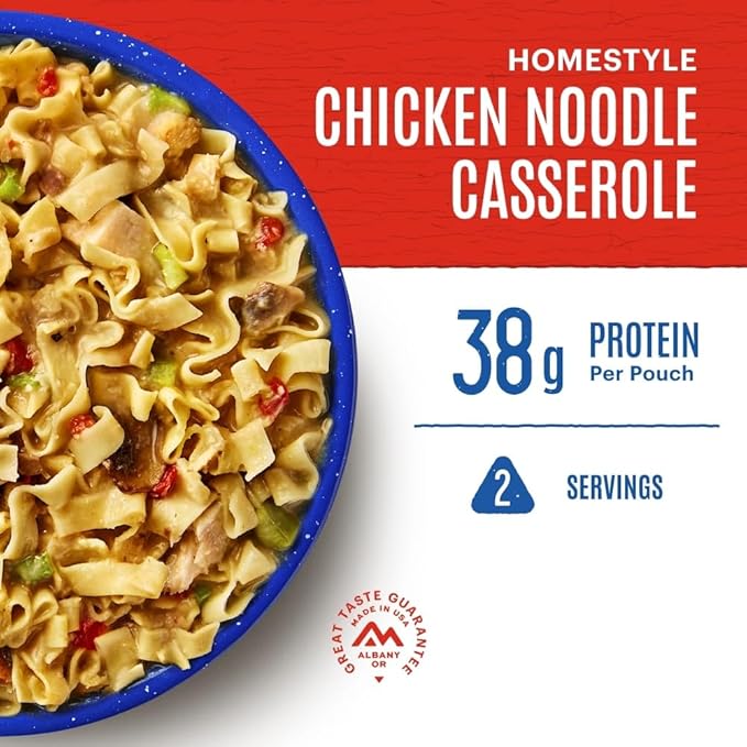 Mountain House Homestyle Chicken Noodle Casserole Freeze Dried Backpacking & Camping Food 6-Pack