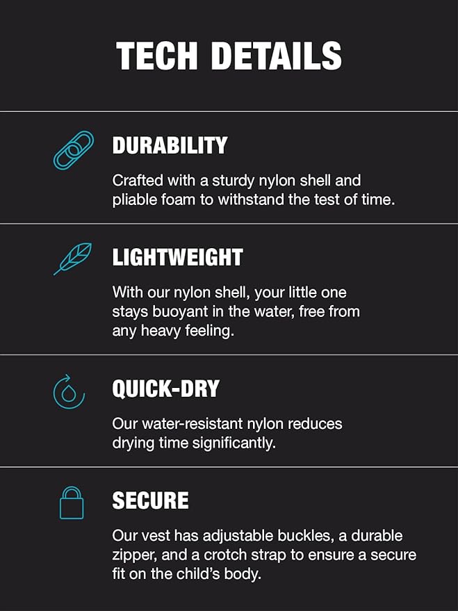 HyperLite Elite Infant/Toddler, Child & Youth Life Jackets – USCG Approved for Boating, Water Sports & Swimming