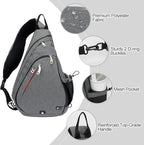 INOXTO Sling Bag, Multipurpose Crossbody Shoulder Bag for Men and Women