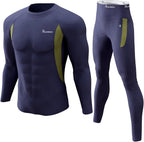 romision Thermal Underwear for Men Long Johns Fleece Lined Hunting Gear Bottom Top Set Base Layer for Cold Weather Gift