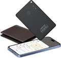 Wallet Tracker Card [Apple MFi Certified] Air Tracker Tag, 0.06in Rechargeable Smartcard Work with Apple Find My, Keys Finder and Item Locator for Passport, Bags, Laptop, Black 1 Pack, iOS only, EB