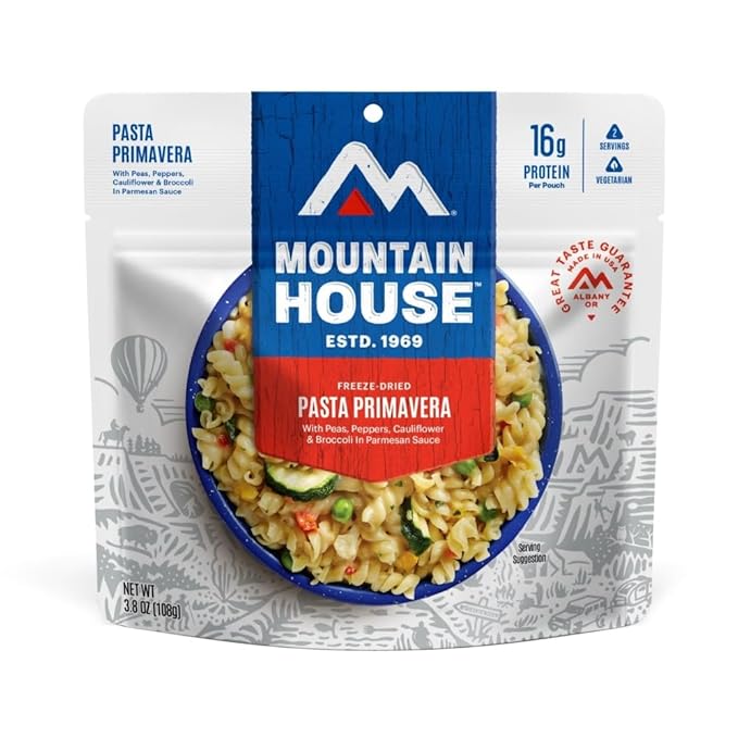 Mountain House Pasta Primavera Freeze Dried Backpacking & Camping Food 6-Pack