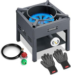 Concord Professional Single Banjo Wok Burner with Stand. Drop In Wok Edition. Up to 270,000 BTU. Great for Home Brewing, Wok Stir Fry, Turkey, Etc. (16")