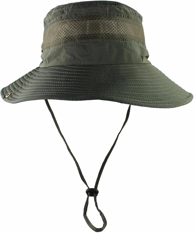 CAMOLAND Mens Fishing Hat Wide Large Brim Sun Hat with Outdoor UV Protection