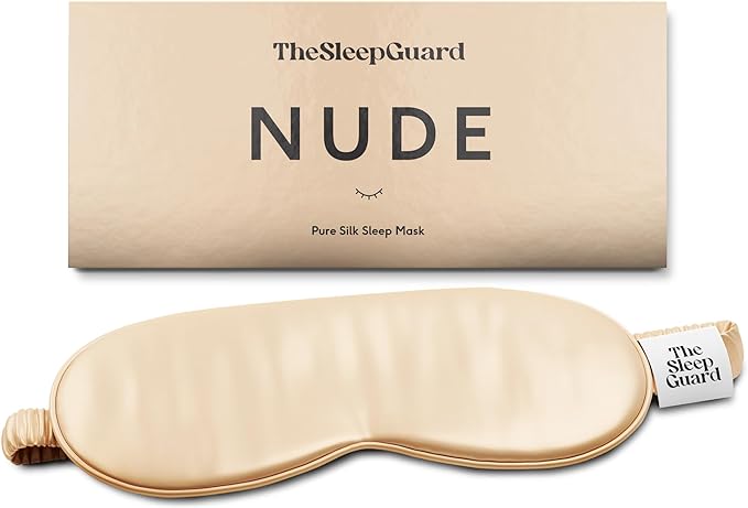 Pure Silk Sleep Mask [100% 6A Mulberry Silk, 22 Momme] Light Blocking Travel Essentials. Eye Masks for Sleeping. Black Oeko-Tex Blindfold. Eye Covers for Men & Women