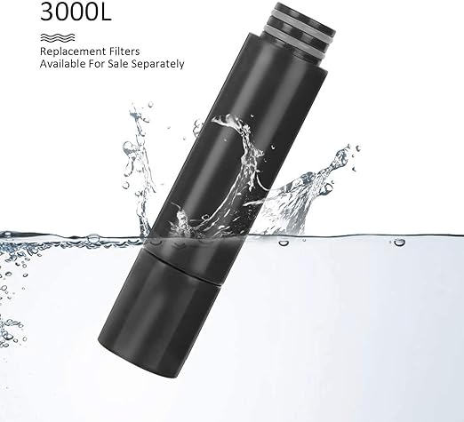 Water Filter Pump, 0.01 Micron 5-Stage Water Filter,Portable Outdoor Emergency and Survival Gear - Camping, Hiking, Backpacking (Pumpfilter001)