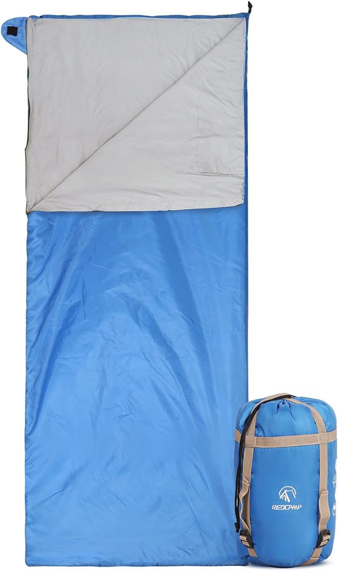 REDCAMP Ultra Lightweight Sleeping Bag for Backpacking, Hiking, Comfort for Adults Warm Weather, with Compression Sack