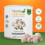 Ready Harvest Freeze-Dried Mushroom for Emergency Food Supply | Camper Must-Haves Camping Essentials | Hurricane Preparedness Items, Survival Food, Pantry Staples | #10 Can | 25-Year Shelf Life