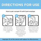 Amazon Basic Care Soft Foam Noise Cancelling Earplugs for Concerts, Hearing Protection, 100 Count (1 Pack of 50 Pairs)