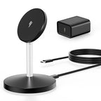 Magnetic Wireless Charger i Phone Stand 15W Fast Mag-Safe Charging Station 6FT Magnet Wireless Charging Stand with Plug Compatible with Apple iPhone 17/17 Pro/Air/17Pro Max 16/15/14/13/12,AirPods Pro