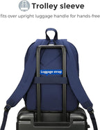 Swissdigital Design Big Student Laptop Backpack with Fun Personalized Patches For College Men & Women, Middle High School Teen Bookbag Cool Travel Daypack Blue -Includes 3 Patches | SD1718-12