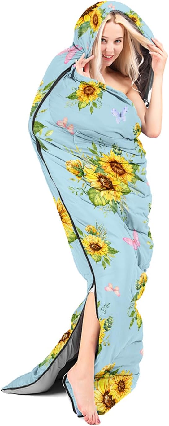 Sleeping Bags for Adults Kids,Backpacking Camping Sleeping Bag for Girls Boys Lightweight Waterproof Cold/Warm Weather Sleeping Bag for All Season