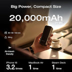 EF ECOFLOW Rapid Pro Power Bank 20000mAh, 230W Max Output with 100W Built-in Cable, 4-Port Portable Charger, Up to 120W Charging Power, Compatible with iPhone Series, Samsung, Laptop and More