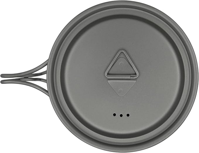 Kuvik Titanium Pot with Lid 750ml (25.4 oz) - Ultralight and Compact Pot for Backpacking, Camping, and Survival