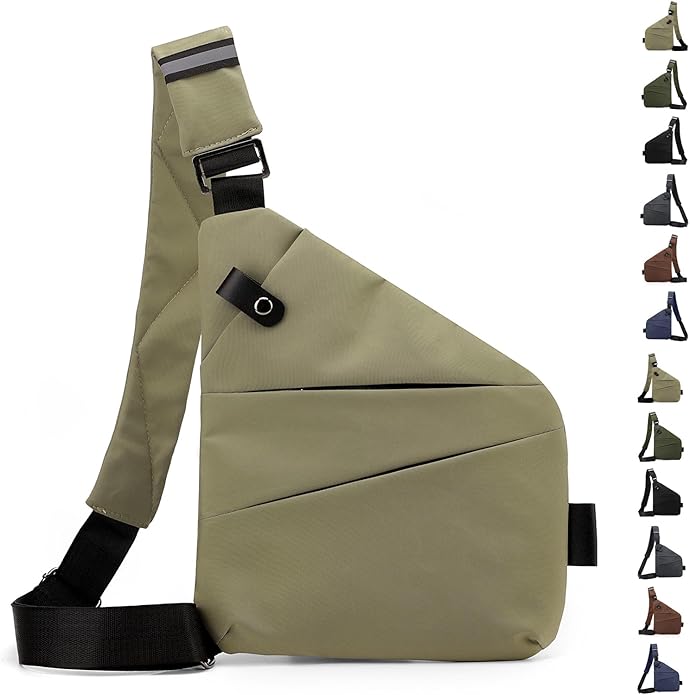 Anti Theft Crossbody Travel Bag for Women Men,Multi-pocket Crossbody Bag,Slim Sling Bag with Adjustable Strap