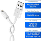 Lightning Cable 5pack[6/6/6/6/6FT] Apple MFi Certified Long iPhone Charger Fast Charging High Speed Data Sync USB Cable Compatible iPhone 13/12/12 PRO/Max/11/11PRO/XS/Max/XR/X/87/6plus/iPad Air