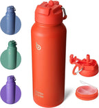 BOTTLE BOTTLE 40 oz sports water bottle stainless steel insulated water bottle with straw and pills holder