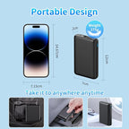 30000mAh Heated Vest Battery Pack 7.4V Heating Vest Battery Bank Power Bank with LED Display DC/USB//Type-C 5V/9V/12V Portable Chargers for Heated Jacket Coat Vest and Warming Clothing for Men