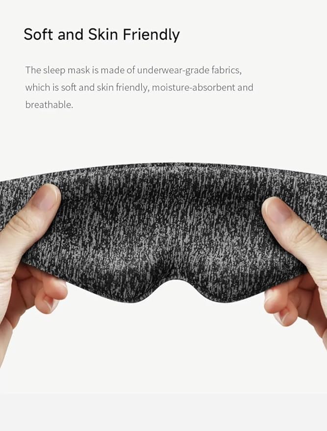 3D Air Bag Sleep Mask, Luxury Sleep mask for Back and Side Sleepers, 100% blockout Light, Sleep mask for Men and Women, Zero Eye Pressure, Breathable and Soft Eye Shade Cover.