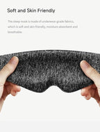 3D Air Bag Sleep Mask, Luxury Sleep mask for Back and Side Sleepers, 100% blockout Light, Sleep mask for Men and Women, Zero Eye Pressure, Breathable and Soft Eye Shade Cover.