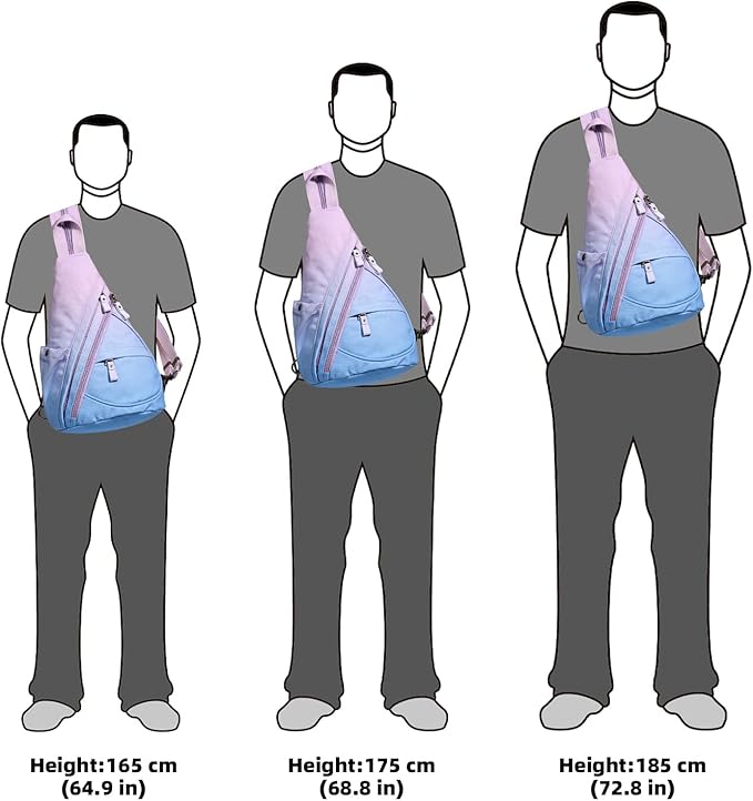 KL928 Canvas Sling Bag - Small Crossbody Backpack Shoulder Casual Daypack Rucksack for Men Women(Large Version)