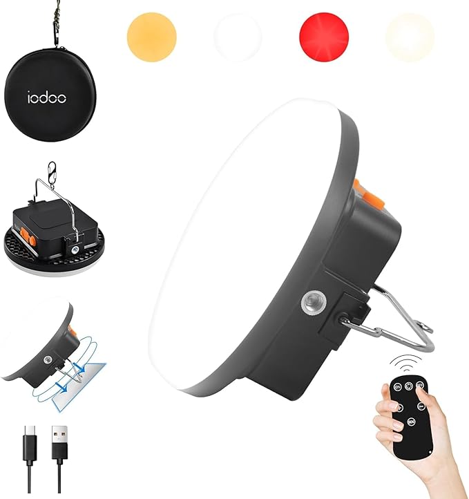 10000mAh 30W Rechargeable Camping Light with Remote 2500LM 2700/4000/6500K LED Camping Lantern Portable Camping Light IP65 Waterproof Tent Light Power Failure Emergency Survival Kits