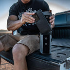 Iron Infidel Battle Bottle - 32 Oz Insulated Water Bottle with Straw Lid & Chug Cap, Stainless Steel Metal Tactical Flask with Rugged, Removable Sleeve for Keys & Phone or Wallet (Betsy Ross 1 Liter)