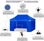 MASTERCANOPY Pop-up Canopy Tent with Sidewalls (10x15,Blue)