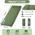 Camping Sleeping Pad Self Inflating Sleeping Pad with Electric Pump, 3.2" Ultra-Thick Memory Foam Sleeping Mat with Pillow, Camping Mattress Compact for Backpacking Hiking Traveling