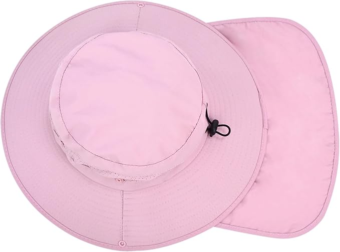 Sun Hats for Men Women, UPF50+ Protection Safari Hat,Wide Brim Fishing Hat with Neck Flap,Bucket Hats for Beach Hiking