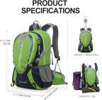 INOXTO Small Hiking Backpack with 2L Water Bladder and Rain Cover, 25L Hydration Backpack Hiking Daypack (Green)