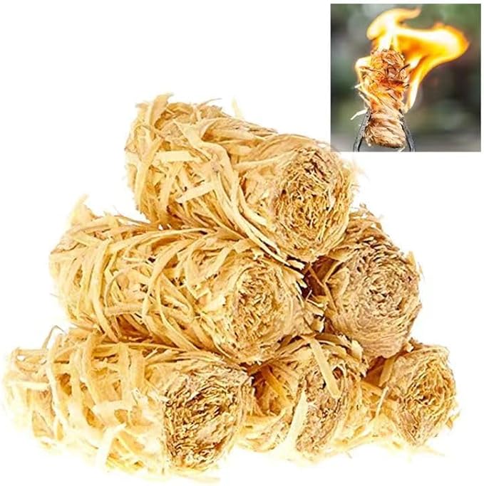 50 PCS Fire Starter for Fireplace, Waterproof - Natural Fire Starters, for BBQ, Pizza Oven, Fire-Pit, Campfires, Camping Charcoal Starter, Quick Light Wood Charcoal Firestarter