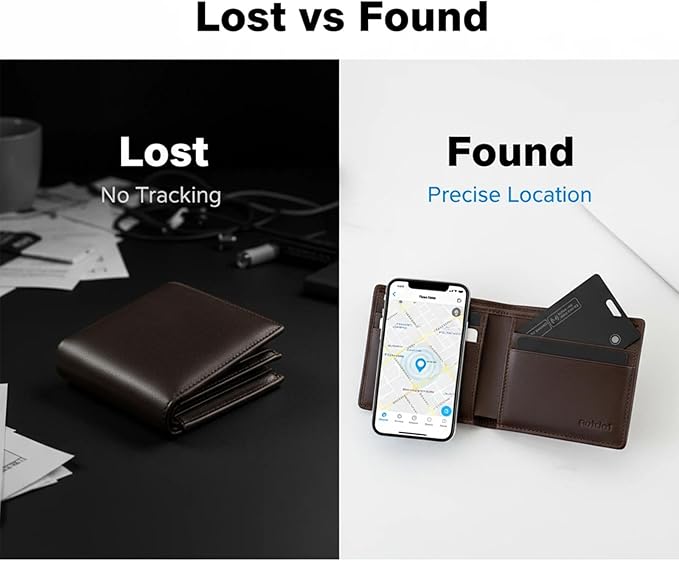 Dual Platform Rechargeable Air Tags Wallet Tracker Card, Dual System Smart Card, Compatible with Apple Find My & Google's Find Hub, Item Locator, Credit Card Size Tracker, Waterproof&Light (Black)