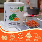 Ready Harvest Canned Carrots Dehydrated Emergency Dried | Prepper Food Long Term Supply Survival 25 Year Shelf Life #10 Can 3lbs 6 Cans