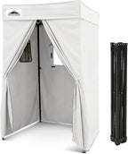 EAGLE PEAK Flex Compact 4x4 Pop-up Canopy Changing Room, Portable Privacy Dressing Room for Indoor Fashion Photoshoots, Camping, or Pool, White