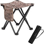 TRIPLE TREE 1 Pack Camping Stool, 13.8 Inch Camouflage Portable Folding Stool for Outdoor Walking Hiking Fishing 400 LBS Capacity with Carry Bag