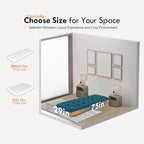 Single Size Camping Air Mattress with Built in Foot Pump, Inflatable Bed Blow Up Mattress Sleeping Pad