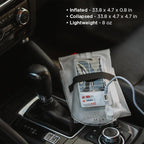 LuminAID Solar Beam with Phone Charger - Shatterproof & Waterproof Inflatable Tube Lantern with 300 Lumens of Bright LED - Perfect for Camping, Backpacking, Hiking, Emergency