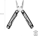 16-in-1 Compact Multitool, Full-Size, Multi Tool for DIY, High-Grip Black Handle - EDC/Hiking/Garden Essential/Outdoors