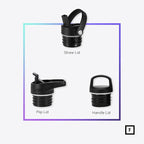 IRON °FLASK Camping & Hiking Hydration Canteens - 3 Lids (Narrow Straw Lid) Leak Proof Vacuum Insulated Stainless Steel - Hot & Cold Double Walled Sports Water Bottle - Lavender, 24 Oz