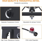 Camplux Propane Burner 130,000 BTU, Single Gas Burners, Outdoor Stove for Home Brewing, Turkey Fry, Maple Syrup Prep