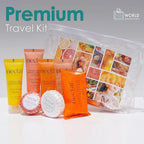 World Amenities - Nectar Mini Travel Size Toiletries Bathroom Kit | Sweet Orange Blossom| Shampoo, Conditioner, Body Wash, Lotion, Two Round Cleansing Bars & Body Bar