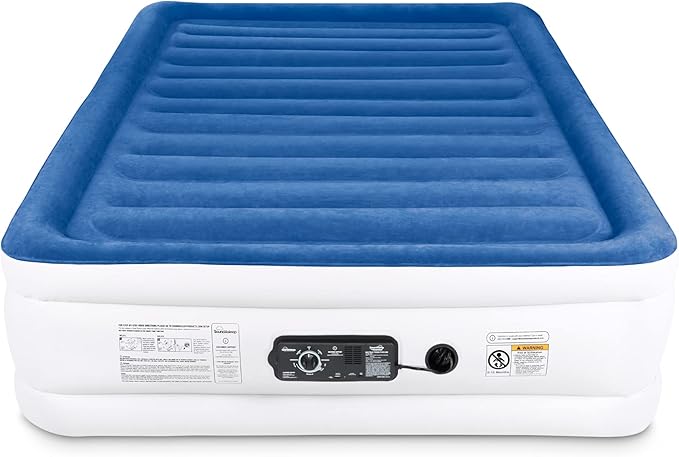 SoundAsleep Products SoundAsleep CloudNine Series Air Mattress with Dual Smart Pump Technology Queen Size