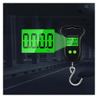 Portable Hand Held Digital Luggage Scale, 50kg/10g Hanging Scale with Hook and Measuring Tape – for Travel, Fish, and Parcels(Small Hook)