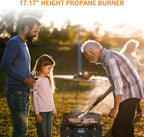 Camplux Propane Burner 130,000 BTU, Single Gas Burners, Outdoor Stove for Home Brewing, Turkey Fry, Maple Syrup Prep